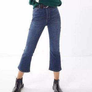 BDG High-Rise Cropped Kick Flare Jean – Dark Wash